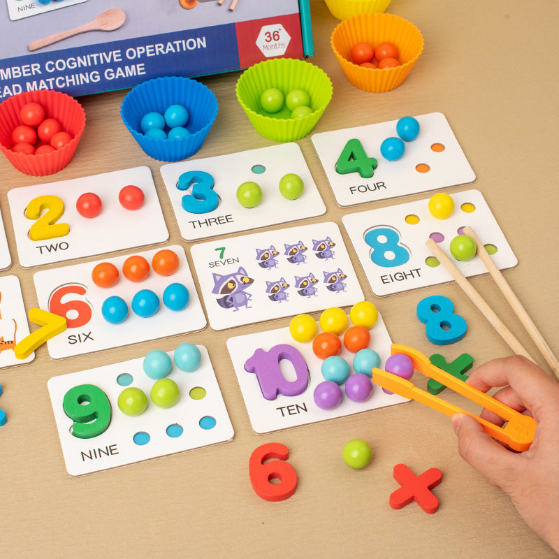 Mathe-Lehrmittel für Kinder, Kognition von Baby nummern, arithmetisches Matching, pädagogisches Spielzeug für die frühe Bildung, Montessori-Unterricht
