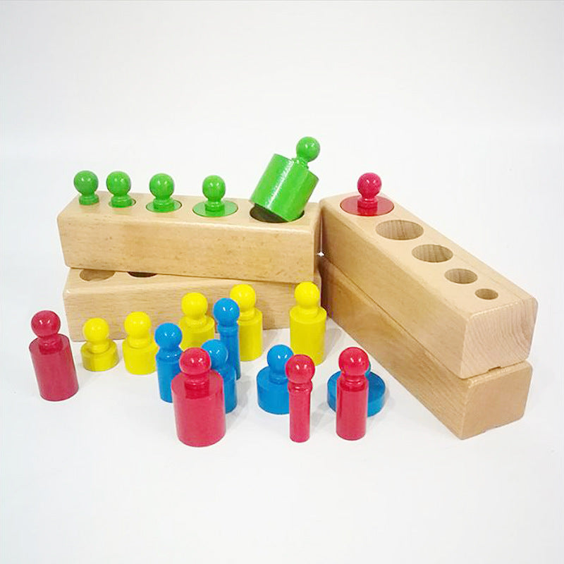 Baby frühe Bildung intellektuelle Entwicklung Spielzeug, Montessori Zylinder buchse, sensorische Farbe kognitive Blöcke