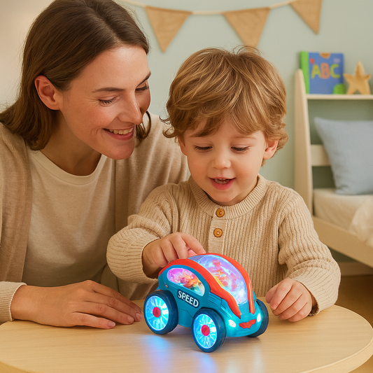 Der BlitzFlitzer: Dein Kinderauto mit Licht & Musik – 360° Stunt-Action-Auto für endlose Begeisterung!