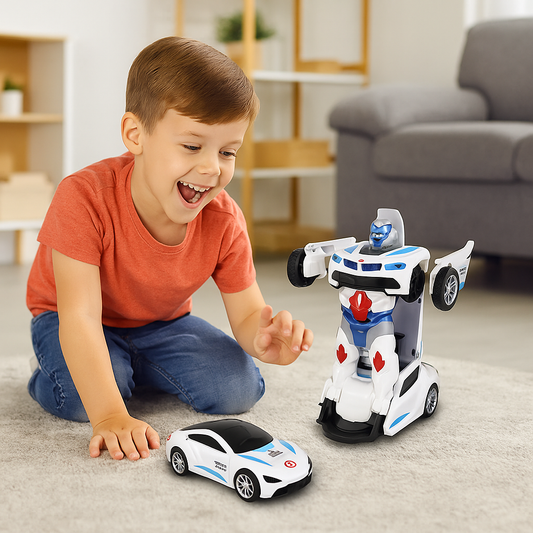 ACTION-ALARM! Das 2-in-1 Auto Roboter Transformationsspielzeug mit Licht & Sound