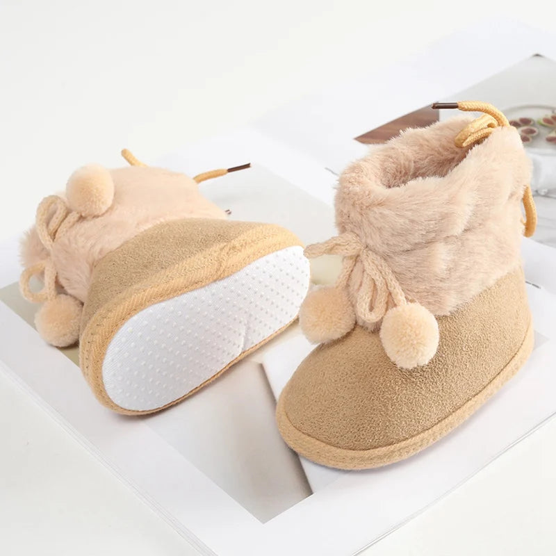 Winterliche Baby Kuschel-Booties