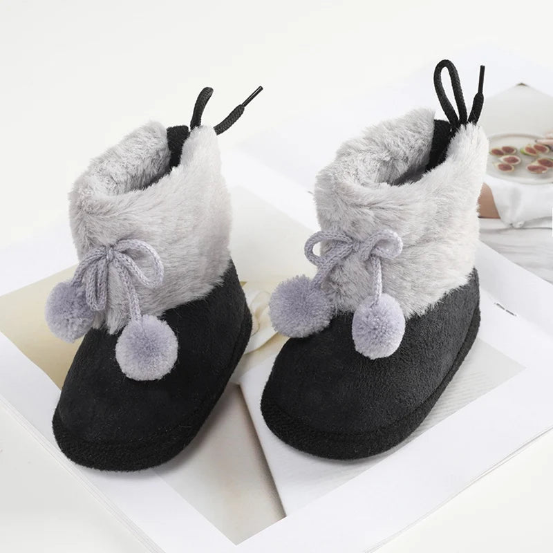 Winterliche Baby Kuschel-Booties