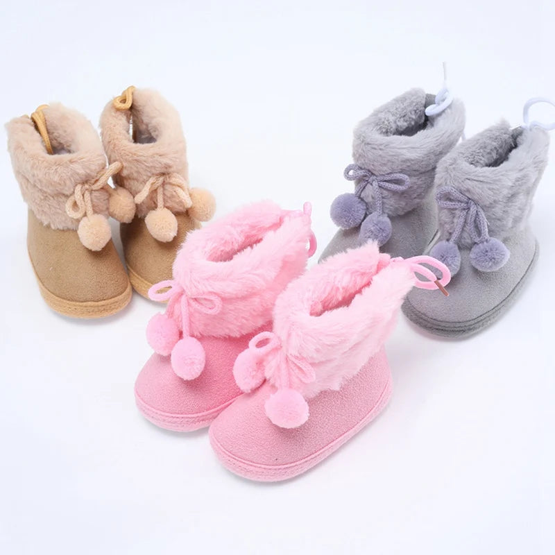 Winterliche Baby Kuschel-Booties