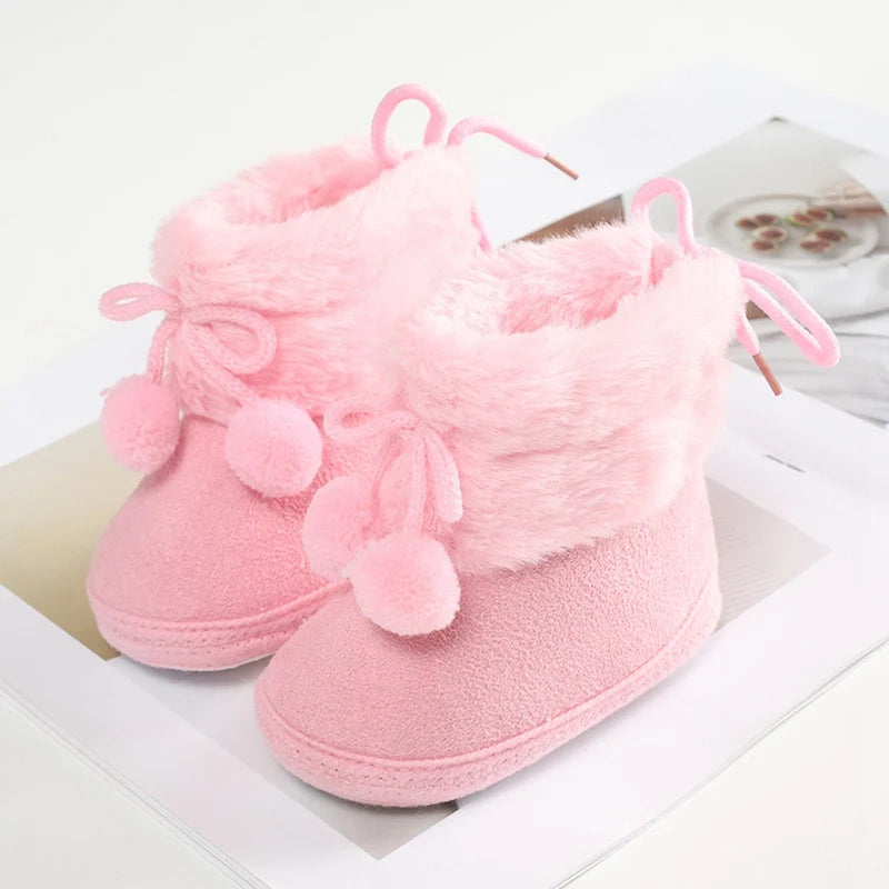 Winterliche Baby Kuschel-Booties