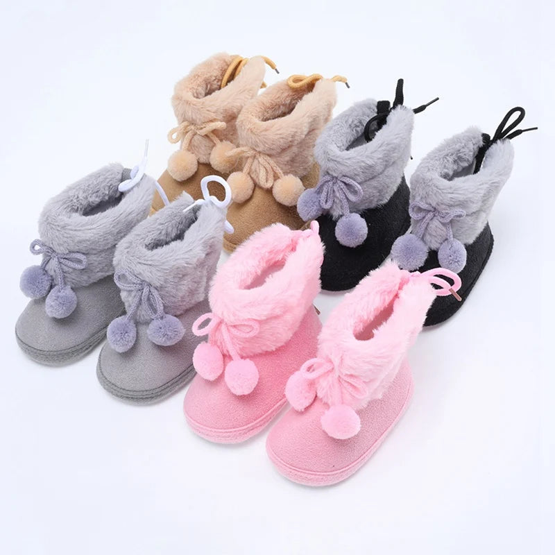 Winterliche Baby Kuschel-Booties