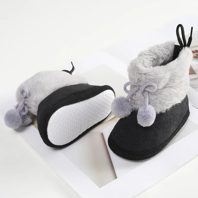 Winterliche Baby Kuschel-Booties